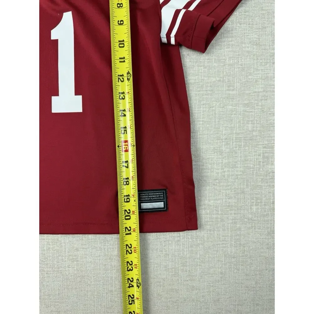 Jordan Oklahoma Sooners #1 Youth Football Jersey Red Dri-FIT Size 7 OU